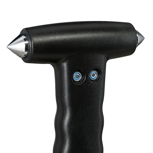 Benson Automotive 2-in-1 Notfallhammer mit Gurtschneider und beidseitiger Metallspitze schwarz Bild 4