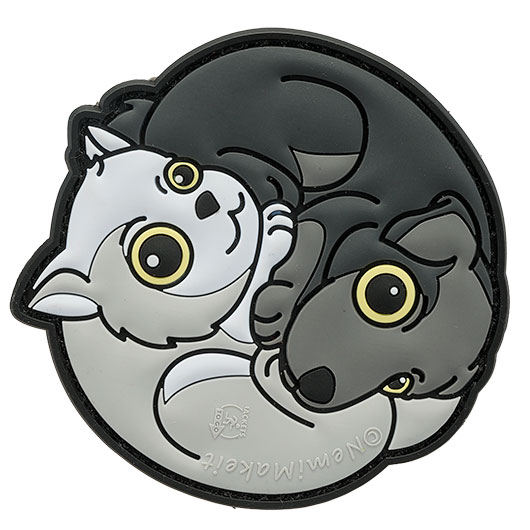 JTG 3D Rubber Patch Black Dog-White Cat Yin und Yang fullcolor
