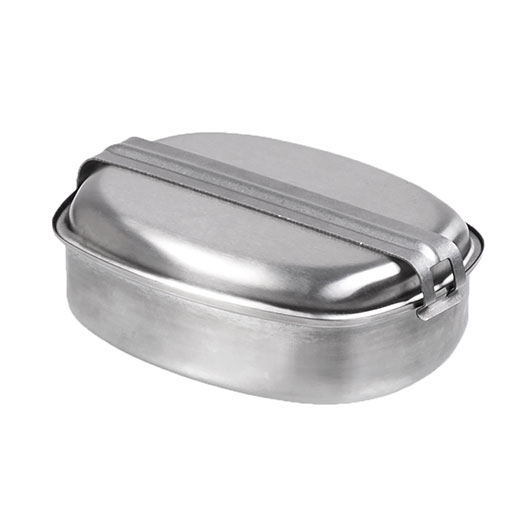 Mil-Tec franz�sisches Kochgeschirr 3-in-1 Edelstahl 2-teilig