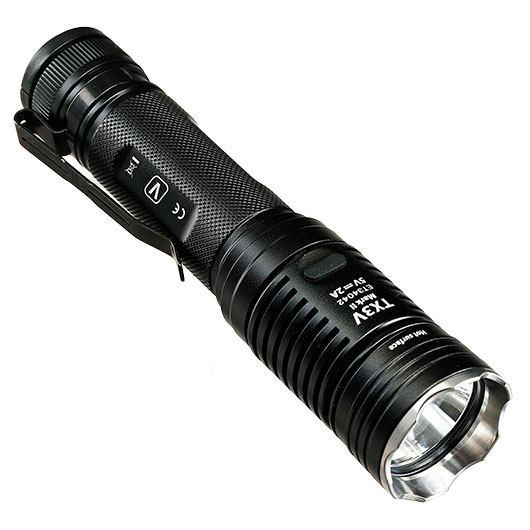 Eagtac LED-Taschenlampe TX3V MKII 3650 Lumen 10 Leuchtmodi inkl. Strobe wiederaufladbar Powerbank-Funktion inkl. Holster Ladekab Bild 2