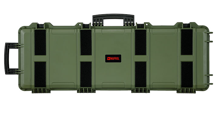 Nuprol Large Hard Case Waffenkoffer / Trolley 109 x 39,5 x 16 cm PnP-Schaumstoff oliv - Velcro Edition Bild 2