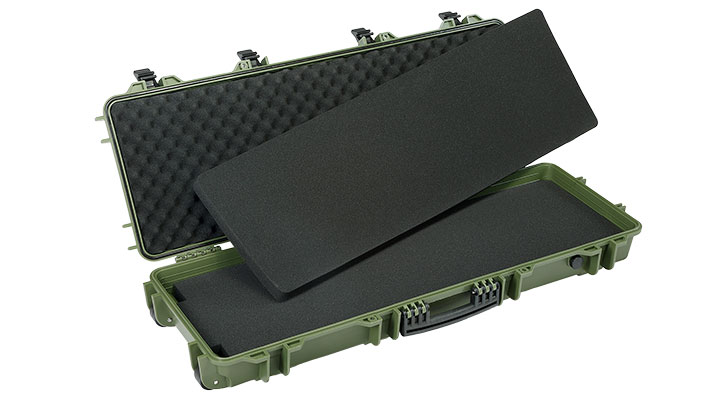 Nuprol Large Hard Case Waffenkoffer / Trolley 109 x 39,5 x 16 cm PnP-Schaumstoff oliv - Velcro Edition Bild 5