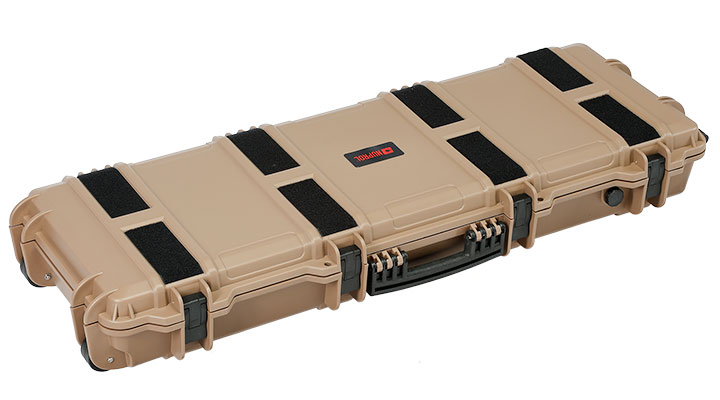 Nuprol Large Hard Case Waffenkoffer / Trolley 109 x 39,5 x 16 cm PnP-Schaumstoff tan - Velcro Edition