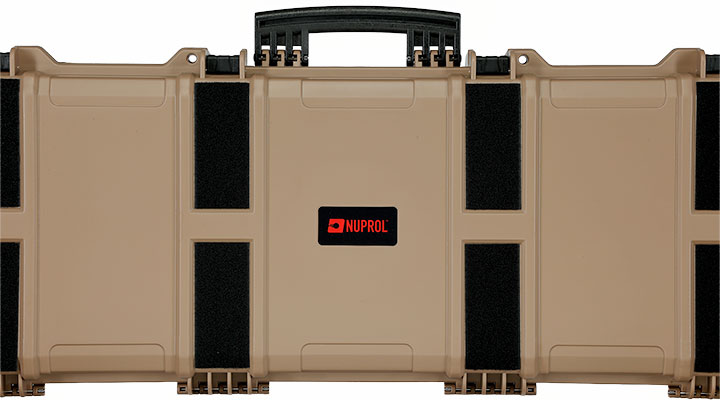 Nuprol Large Hard Case Waffenkoffer / Trolley 109 x 39,5 x 16 cm PnP-Schaumstoff tan - Velcro Edition Bild 10