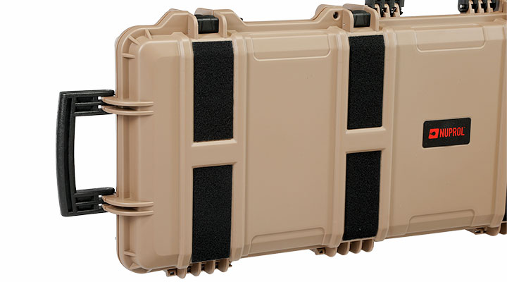 Nuprol Large Hard Case Waffenkoffer / Trolley 109 x 39,5 x 16 cm PnP-Schaumstoff tan - Velcro Edition Bild 11