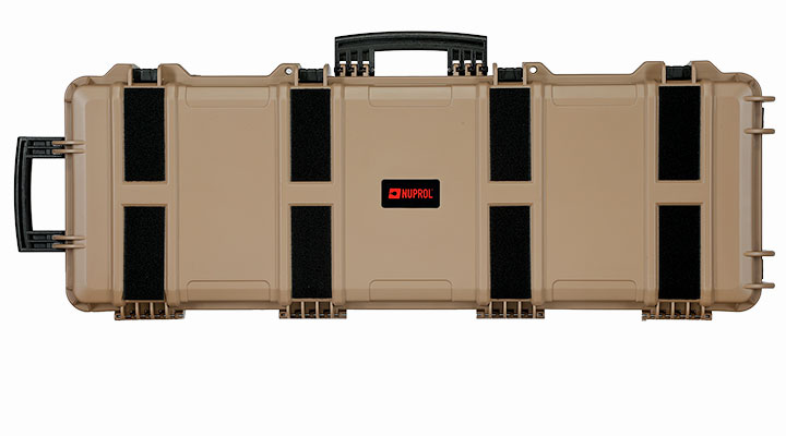 Nuprol Large Hard Case Waffenkoffer / Trolley 109 x 39,5 x 16 cm PnP-Schaumstoff tan - Velcro Edition Bild 2