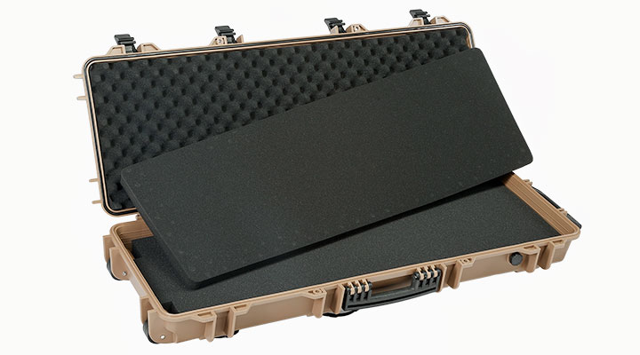 Nuprol Large Hard Case Waffenkoffer / Trolley 109 x 39,5 x 16 cm PnP-Schaumstoff tan - Velcro Edition Bild 5