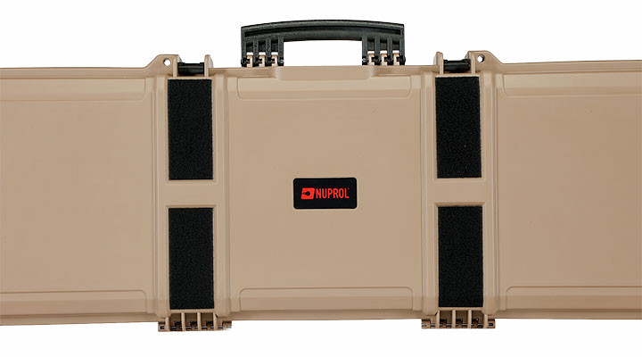 Nuprol X-Large Hard Case Waffenkoffer / Trolley 139 x 39,5 x 16 cm PnP-Schaumstoff tan - Velcro Edition Bild 10