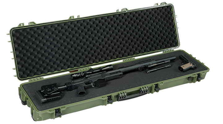 Nuprol X-Large Hard Case Waffenkoffer / Trolley 139 x 39,5 x 16 cm PnP-Schaumstoff oliv - Velcro Edition Bild 4