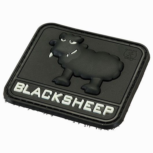 JTG 3D Rubber Patch mit Klettfl�che Black Sheep mit Leuchteffekt schwarz Bild 1