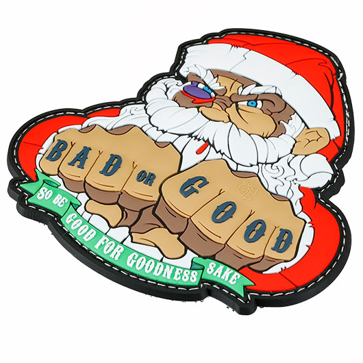 JTG 3D Rubber Patch mit Klettfl�che Bad Santa Christmas fullcolor Bild 1