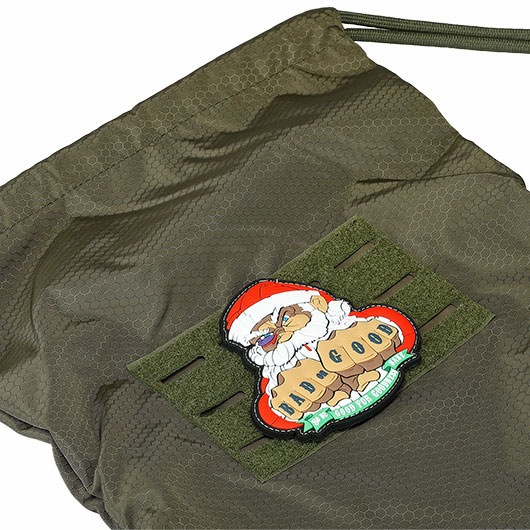 JTG 3D Rubber Patch mit Klettfl�che Bad Santa Christmas fullcolor Bild 2