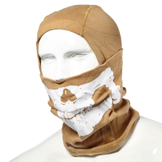 101 INC. Sturmmaske Totenkopf-Motiv khaki Bild 1