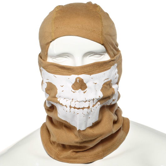 101 INC. Sturmmaske Totenkopf-Motiv khaki Bild 3