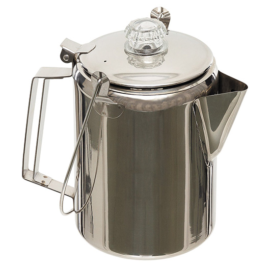 Fox Outdoor Camping Kaffekanne mit Perkolator Edelstahl fr 9 Tassen