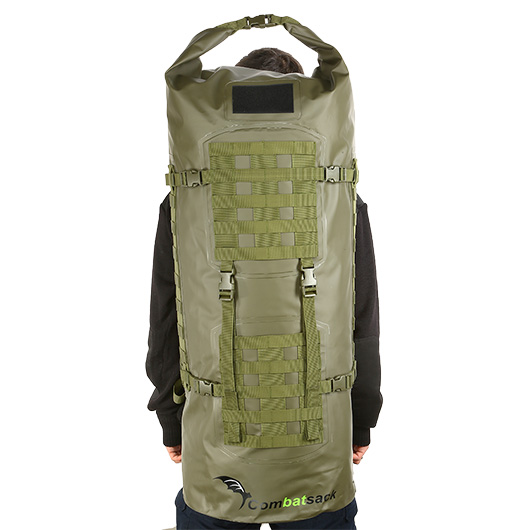 Schwimmfhiger Rucksack ComBatSack 100L olivgrn Molle mit 3 Organisationsbeuteln Bild 3