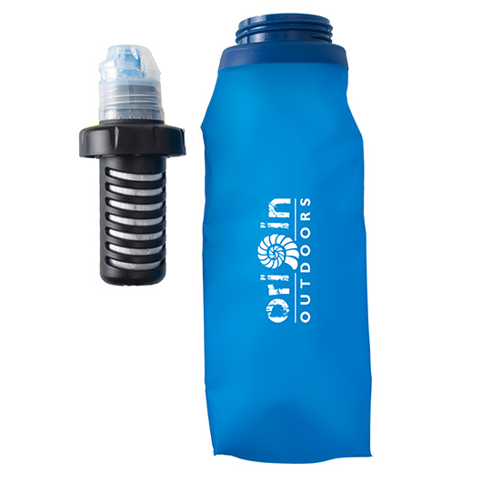 Origin Outdoors Wasserfilter Dawson mit Trinkblase blau für Outdoor zur Notversorgung