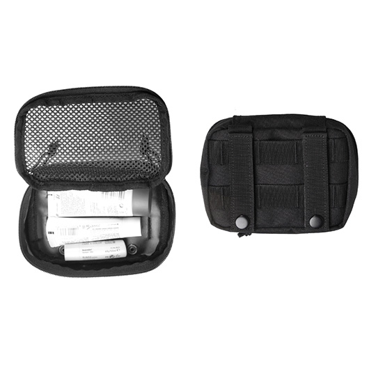 Mil-Tec Netztaschen Set Netz Pouch schwarz 3-teilig Bild 2