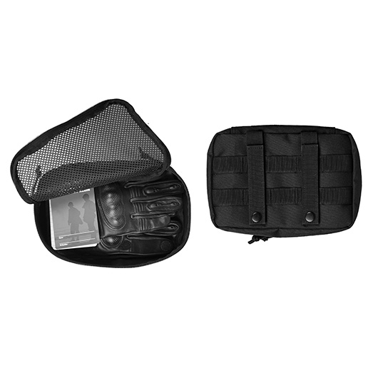 Mil-Tec Netztaschen Set Netz Pouch schwarz 3-teilig Bild 3