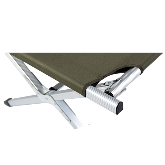 Mil-Tec Feldbett US reinforced mit Aluminium Gestell und Tasche oliv Bild 3