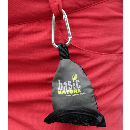 Basic Nature Mini Handtuch 70 x 70 cm inkl. Karabiner-Netzbeutel oliv Bild 7