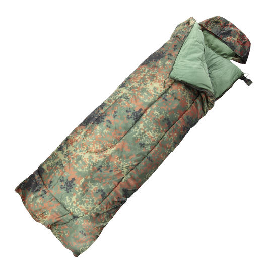 Mil-Tec Schlafsack Pilot mit Kopfkissen flecktarn