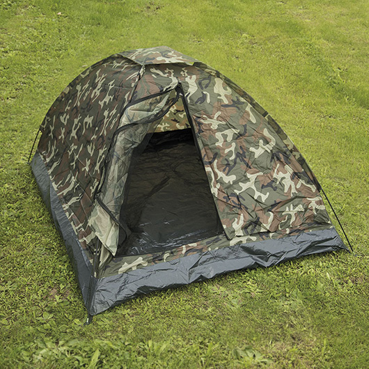 Mil-Tec 4-Personen-Zelt 2+2 Campingzelt Outdoor Oliv 2,2x4,2m