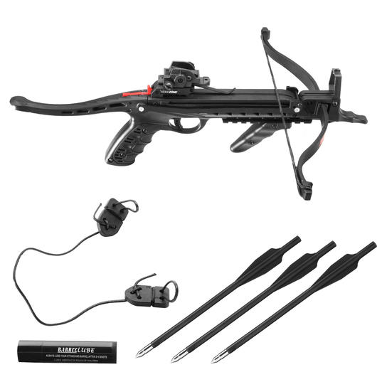 Hori-Zone Pistolenarmbrust Redback RTS 80lbs 235 fps schwarz inkl. 3 Pfeile und Sehnenwachs Bild 4