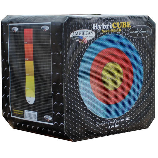 HybriCUBE Zielwürfel mit Zielscheibe 50x50x50 cm für Bogen und Armbrust bis 400fps