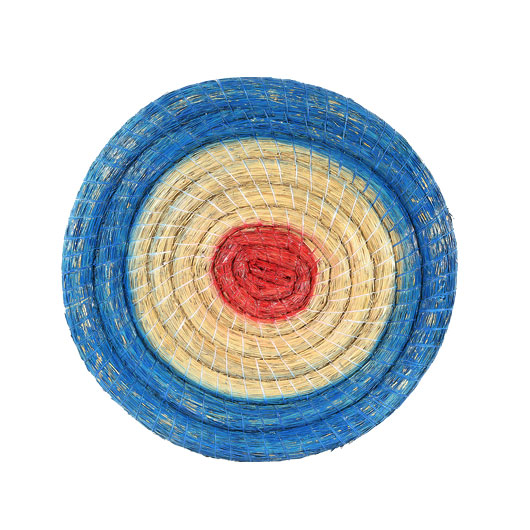 Strohzielscheibe fr Bogenschieen 65 cm Durchmesser blau