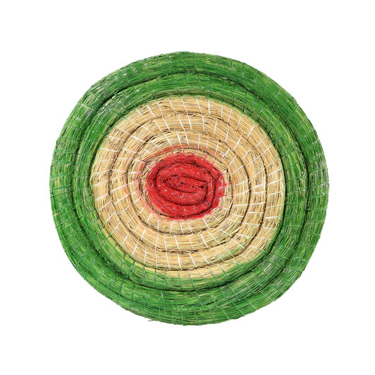 Strohzielscheibe für Bogenschießen 65 cm Durchmesser grün