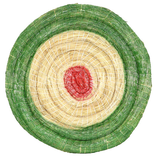 Strohzielscheibe fr Bogenschieen 80 cm Durchmesser grn