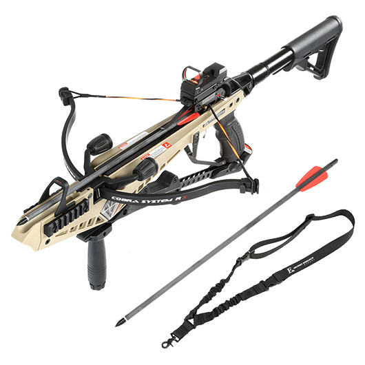 EK Archery Armbrust X-Bow Cobra R9 RX 130 lbs sand inkl. RedDot und 6 x Bolzen