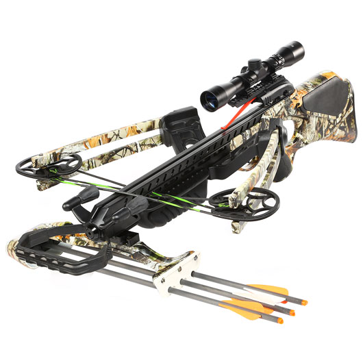 Junxing Archery Reverse-Draw Compound Armbrust M81 135 lbs Komplettset Camo