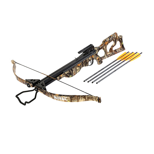 EK Archery Recurve Armbrust Desert Hawk 225 lbs Set mit Pfeile Laubtarn-Camo