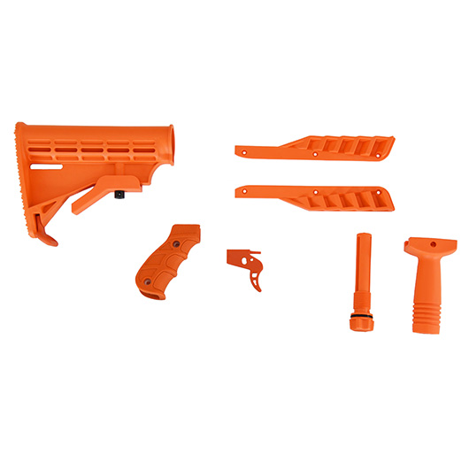 Steambow Customizing Kit fr AR-6 Stinger II orange Schultersttze, Griffschalen, Abzug...