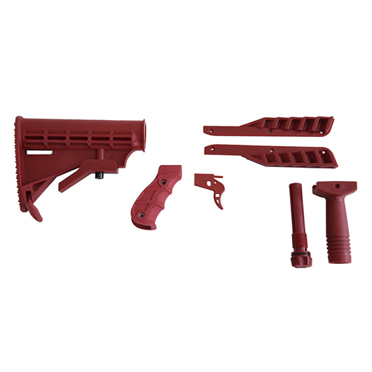 Steambow Customizing Kit fr AR-6 Stinger II rot Schultersttze, Griffschalen, Abzug...