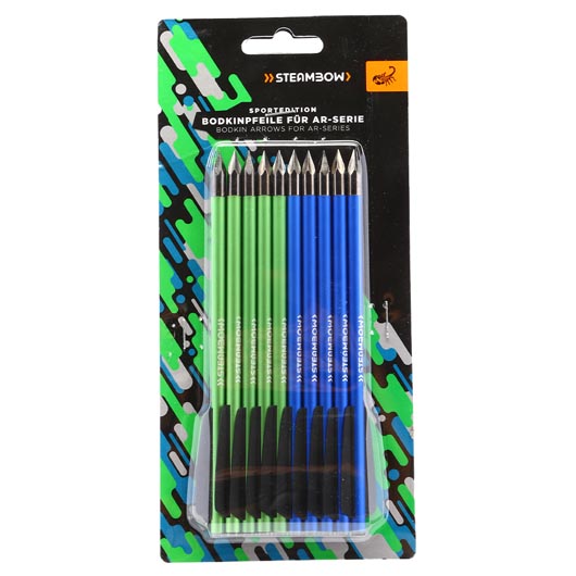 Steambow Bodkinpfeile Sport Edition 6,5 Zoll Aluminium blau/grn 10 Stck mit gehrteter Spitze Bild 7