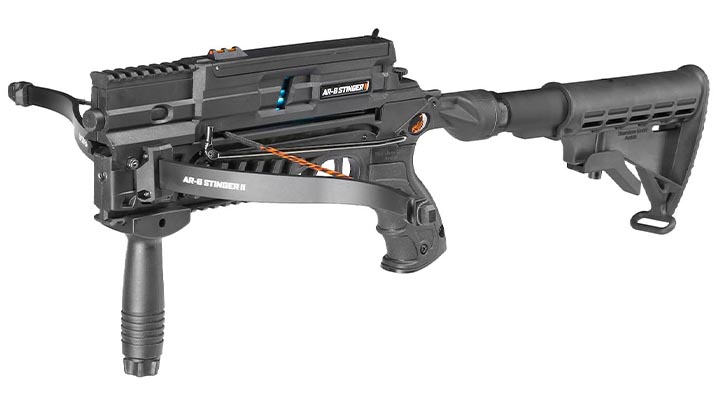 Steambow Repetierarmbrust AR-6 Stinger II Tactical Version 2023 mit Magazin 55 lbs schwarz inkl. 6 Pfeile Bild 1