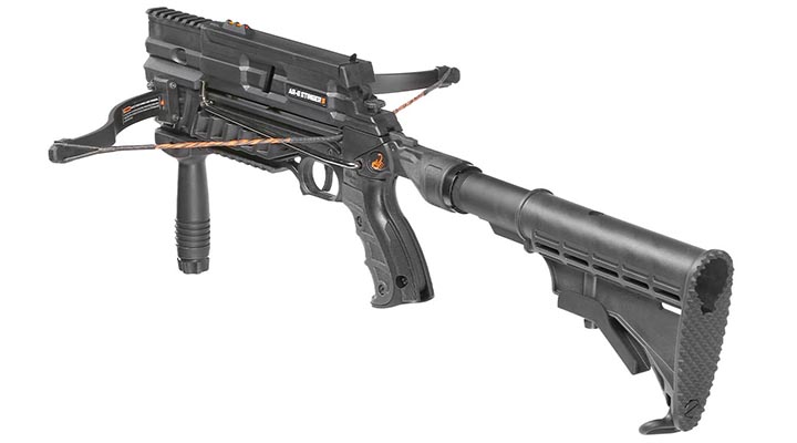 Steambow Repetierarmbrust AR-6 Stinger II Tactical Version 2023 mit Magazin 55 lbs schwarz inkl. 6 Pfeile Bild 5