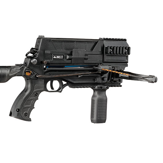 Steambow Repetierarmbrust AR-Series M10 Tactical 75 lbs schwarz inkl. Magazin & bungspfeile Bild 10