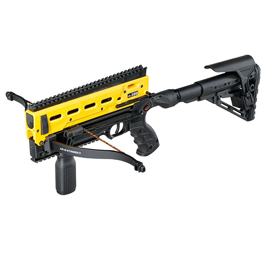 Steambow Repetierarmbrust AR-Series B08 Tactical Kugelarmbrust .68 schwarz inkl. 8 Schuss Magazin Bild 1