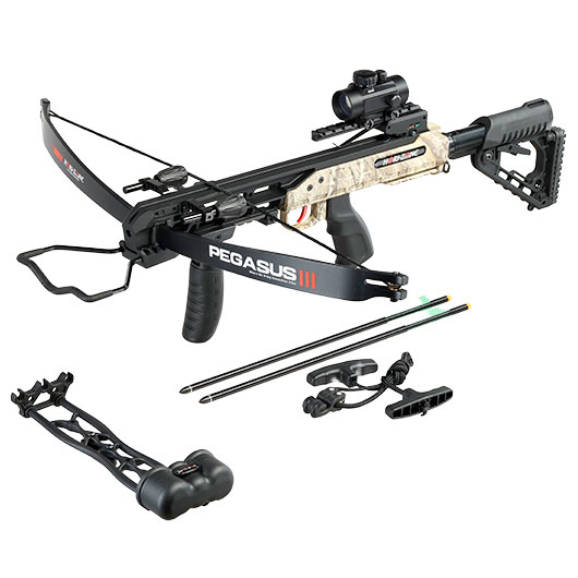 Hori-Zone Recurve Armbrust Pegasus III 185 lbs / 275 fps Komplettset camo / schwarz