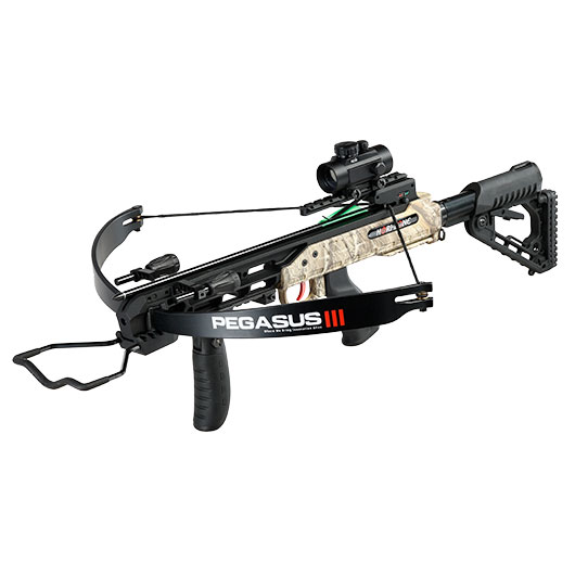 Hori-Zone Recurve Armbrust Pegasus III 185 lbs / 275 fps Komplettset camo / schwarz Bild 1
