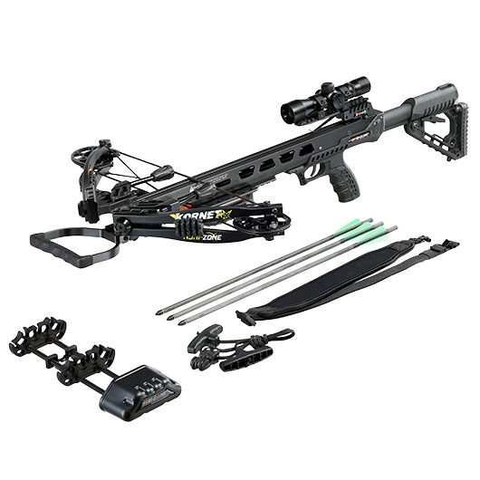 Hori-Zone Compound Armbrust Kornet Maxx 210 lbs / 425 fps Komplettset schwarz