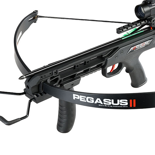 Hori-Zone Recurve Armbrust Pegasus II 175 lbs / 265 fps Komplettset schwarz Bild 6