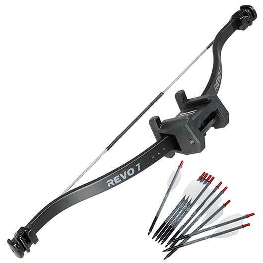 EK Archery Wurfarm Set mit Sehne f. Repetierarmbrust REVO 7 120 lbs schwarz inkl. 10 Heavy Pfeile