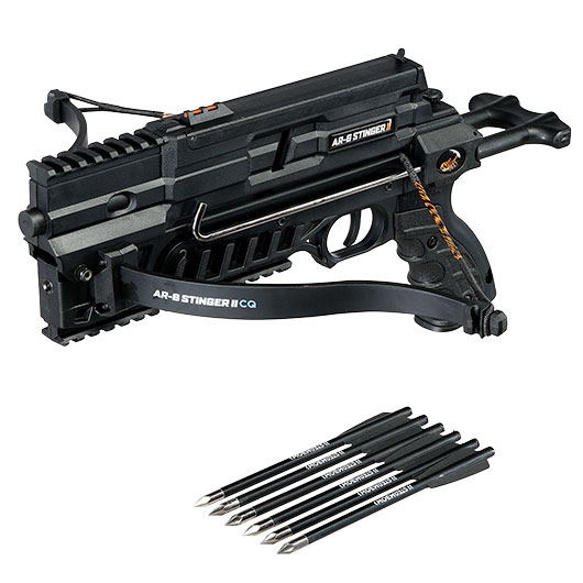 Steambow Repetierarmbrust AR-6 Compact 35 lbs / 150 fps Komplettset mit 6 Schuss Magazin schwarz