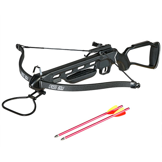 Man Kung Recurve Armbrust Evident 150 lbs Komplettset mit Skelettschaft schwarz