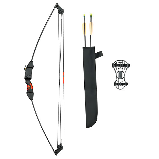 EK Archery Chameleon Compound Jugend Bogen Set 10 - 15 lbs inkl. K�cher / Pfeile / Armschutz schwarz